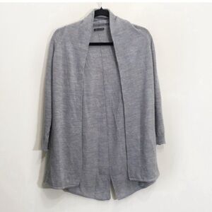 Theory Liliane Kaleidoscope Cardigan Size Medium Open Front Alpaca Wool Speckle